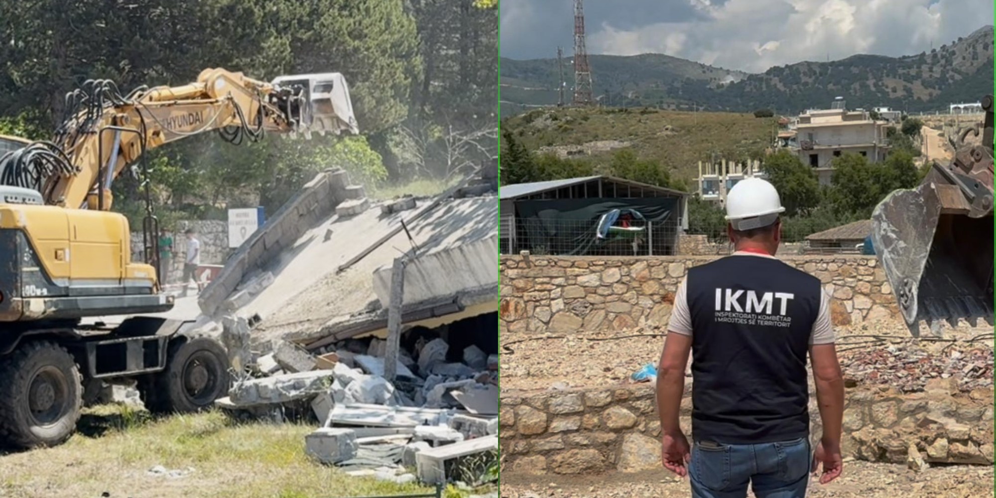 IKMT zbarkon në zonën bregdetare, shemb objekte pa leje në Qeparo, Llogara dhe Himarë